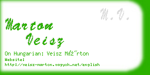 marton veisz business card